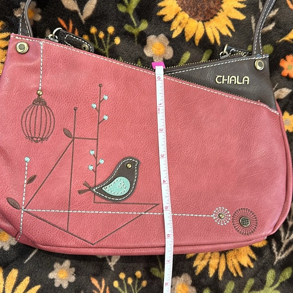 Chala CRISS CROSS Cross-body Pleather Purse Bag BIRD - Picture 5 of 9